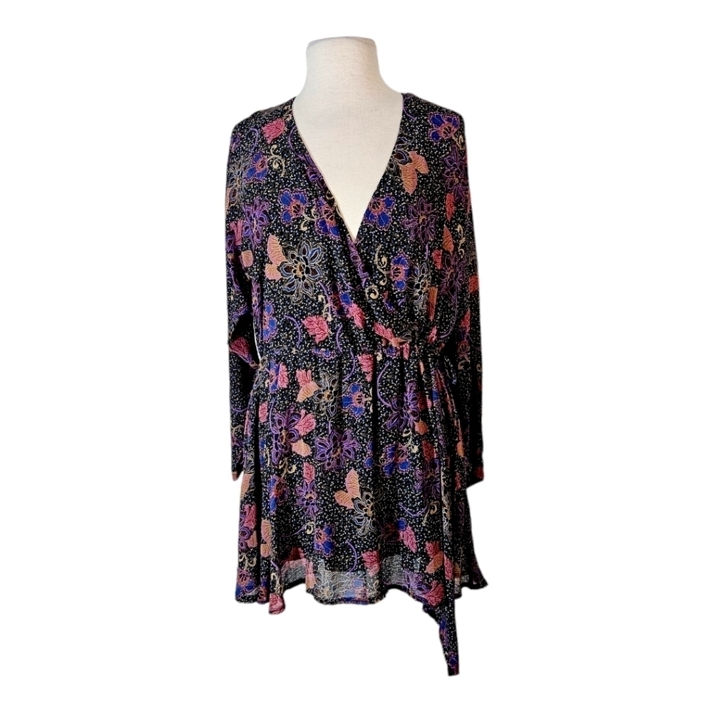 NWT Free People Twilight Combo Teegan Mini Dress - Picture 2 of 7